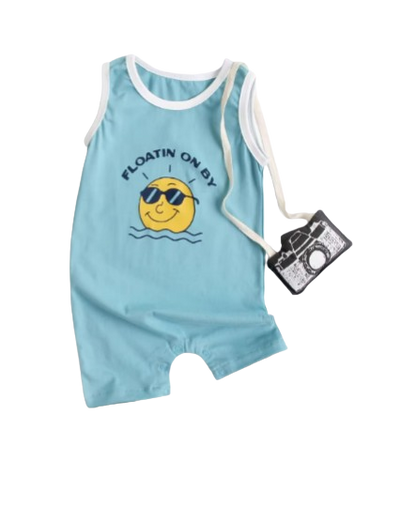 The Everett - Baby Boy Cartoon Print Short Sleeve Outfit