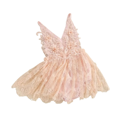 The Evie - Baby Girl Princess Floral Lace Dress