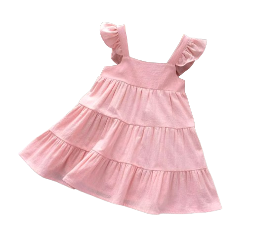 The Hailey - Baby Girl Sleeveless Ruffles Princess Dress