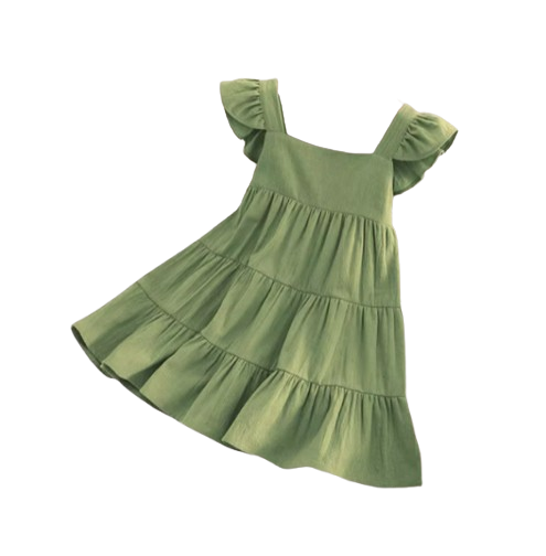 The Hailey - Baby Girl Sleeveless Ruffles Princess Dress