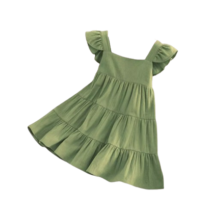 The Hailey - Baby Girl Sleeveless Ruffles Princess Dress