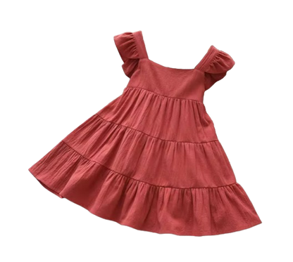 The Hailey - Baby Girl Sleeveless Ruffles Princess Dress