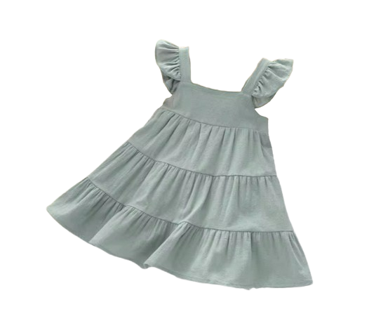 The Hailey - Baby Girl Sleeveless Ruffles Princess Dress