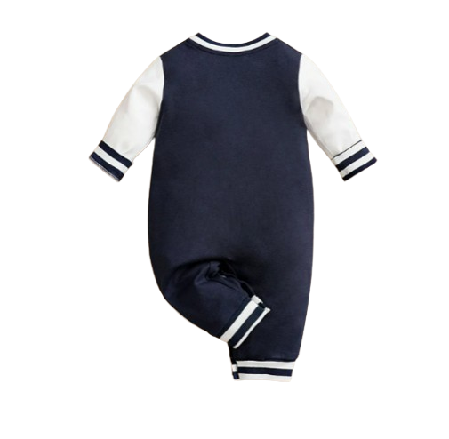 The Kingston - Baby Boy Navy Blue Baseball Suit