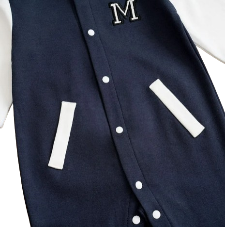 The Kingston - Baby Boy Navy Blue Baseball Suit