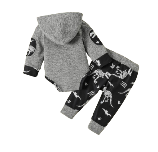 The Henry - Baby Boy Cartoon Dinosaur Printed Long Sleeve Trousers & Pants