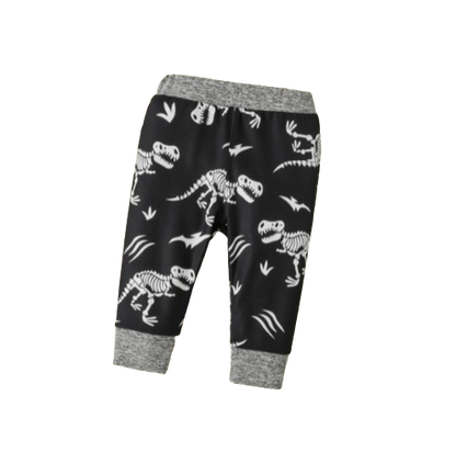 The Henry - Baby Boy Cartoon Dinosaur Printed Long Sleeve Trousers & Pants