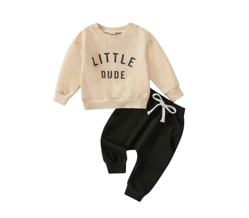 The Hugo - Letter Print Sweatshirt Tops + Pants