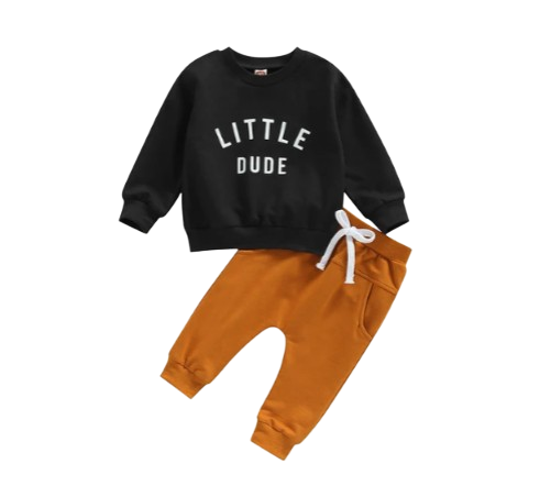 The Hugo - Letter Print Sweatshirt Tops + Pants