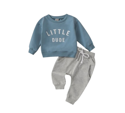 The Hugo - Letter Print Sweatshirt Tops + Pants