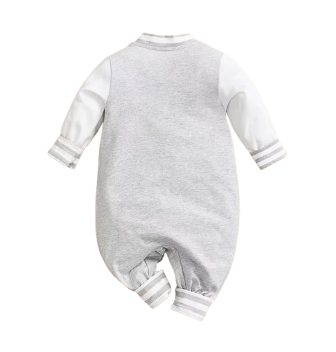 The Ian - Baby Boy Baseball Boston Cotton Long Sleeve Footies Bodysuit