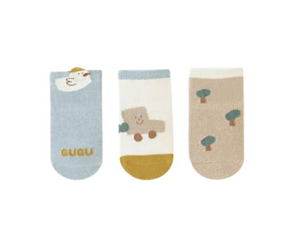 The Jace - Baby Unisex 3pairs Cute Cotton Socks