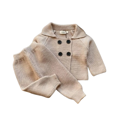 The Jackson - Baby Boy Long-Sleeved Cardigan + Pants