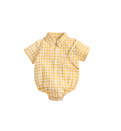 The Jasiel - Baby Boy Cotton Plaid Bodysuit