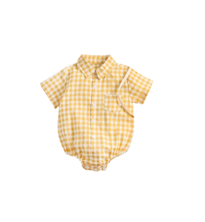 The Jasiel - Baby Boy Cotton Plaid Bodysuit