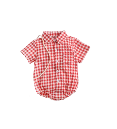 The Jasiel - Baby Boy Cotton Plaid Bodysuit