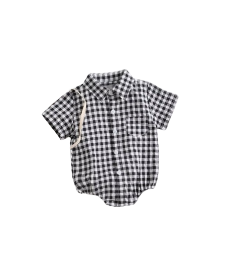 The Jasiel - Baby Boy Cotton Plaid Bodysuit