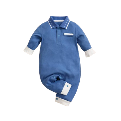 The Jayden - Baby Unisex Long Sleeved Cotton Jumpsuit