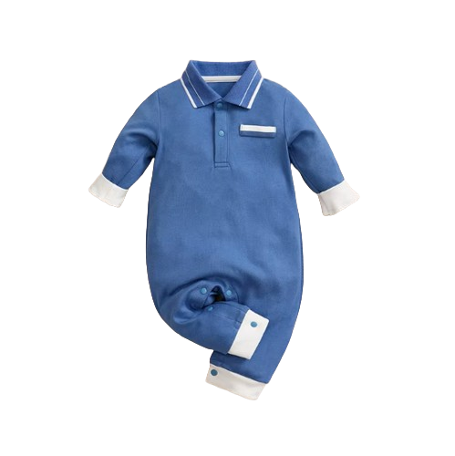 The Jayden - Baby Unisex Long Sleeved Cotton Jumpsuit