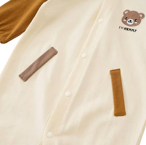 The Luka - Baby Unisex Teddy Bear Embroidered Baseball Suit