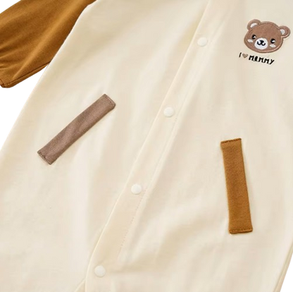 The Luka - Baby Unisex Teddy Bear Embroidered Baseball Suit