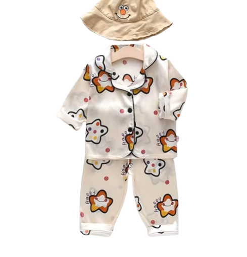 The Jodie - Baby Unisex Cute Print Pajamas Set - Happy Star Print