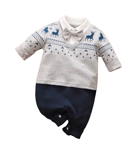 The Josh - Baby Boy Gentleman Bowtie Jumpsuit