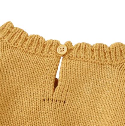 The Josiah - Baby Unisex Yellow Knitted Onesie