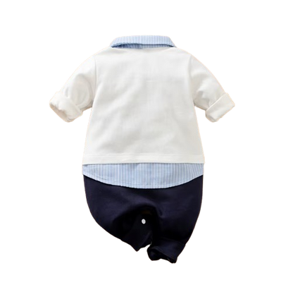 The Juan - Baby Boy Cute Solid Gentleman Casual Long Sleeve Bodysuit