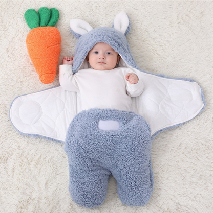 The Cameron - Soft Bunny Ears Swaddle Blankets (With Legs)