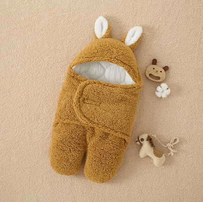 The Cameron - Soft Bunny Ears Swaddle Blankets (With Legs)