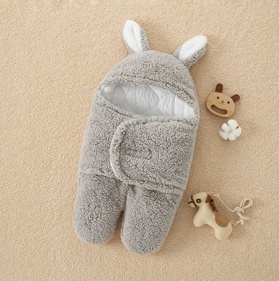 The Cameron - Soft Bunny Ears Swaddle Blankets (With Legs)