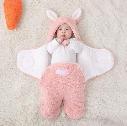 The Cameron - Soft Bunny Ears Swaddle Blankets (With Legs)